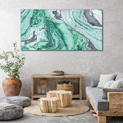 Obraz canvas Zelené vlny abstrakcie