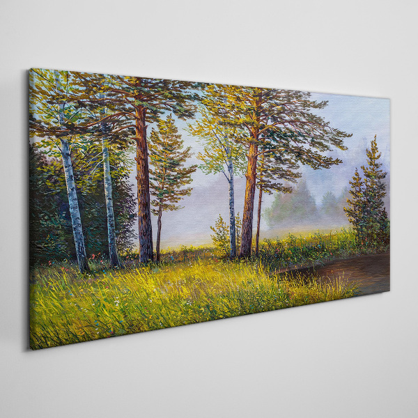 Obraz canvas Ranná hmla v lese