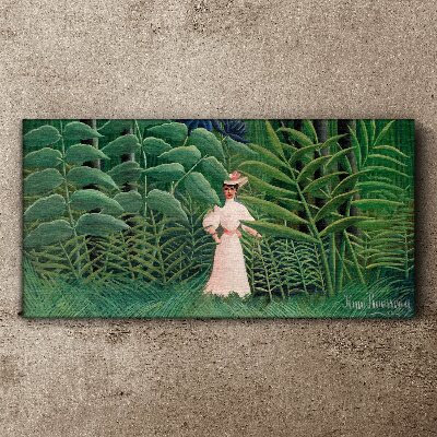 Obraz Canvas Džungľa žena listy