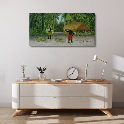 Obraz Canvas Zber banánov v tropickej krajine