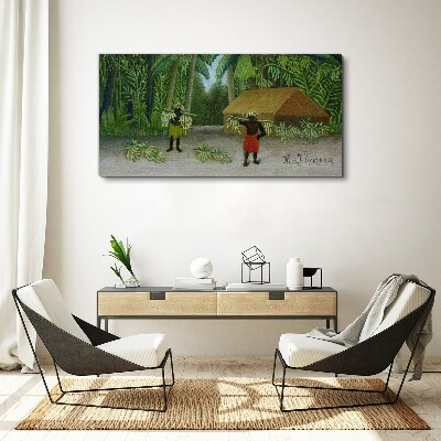 Obraz Canvas Zber banánov v tropickej krajine