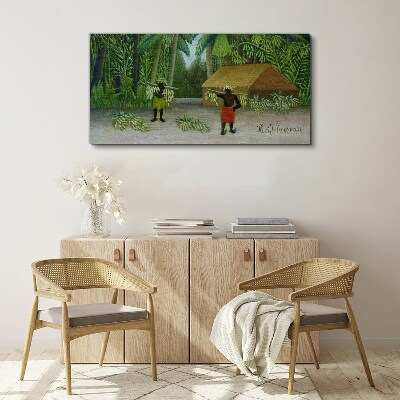 Obraz Canvas Zber banánov v tropickej krajine