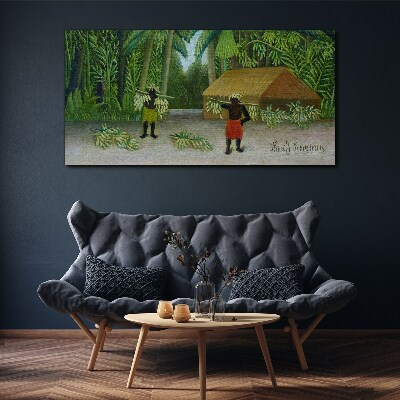 Obraz Canvas Zber banánov v tropickej krajine
