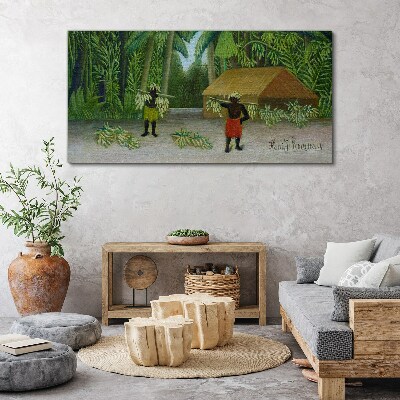 Obraz Canvas Zber banánov v tropickej krajine