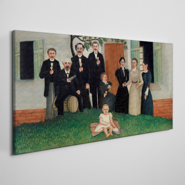 Obraz Canvas Rodinné stretnutie v záhrade