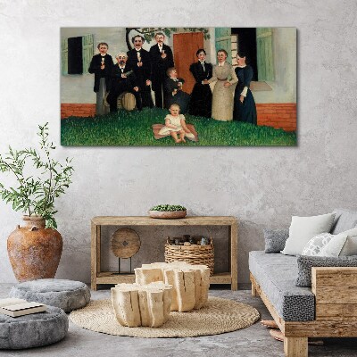 Obraz Canvas Rodinné stretnutie v záhrade