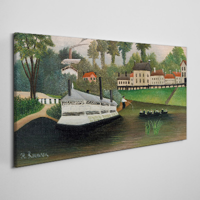 Obraz Canvas Tichý prístav s parníkom