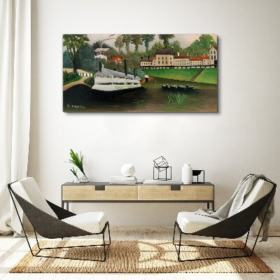 Obraz Canvas Tichý prístav s parníkom