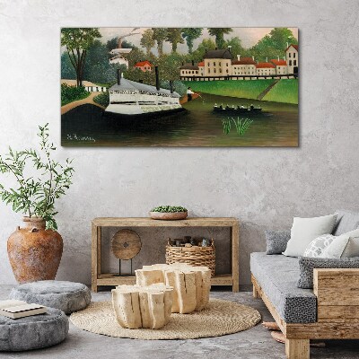 Obraz Canvas Tichý prístav s parníkom