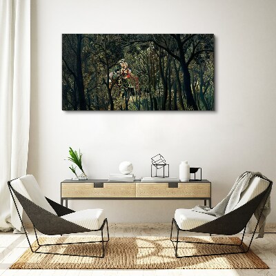 Obraz Canvas Tajomný jazdec v lese