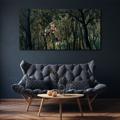 Obraz Canvas Tajomný jazdec v lese
