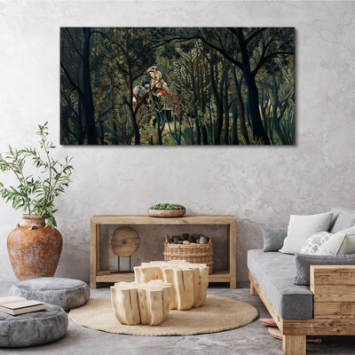 Obraz Canvas Tajomný jazdec v lese