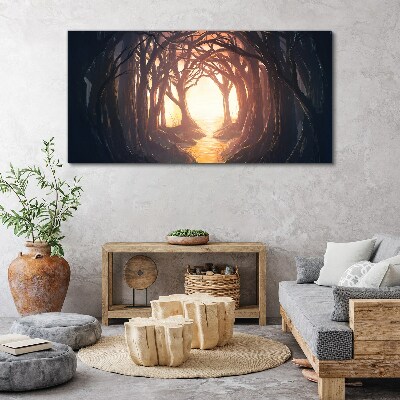 Obraz canvas Svetlo v lese