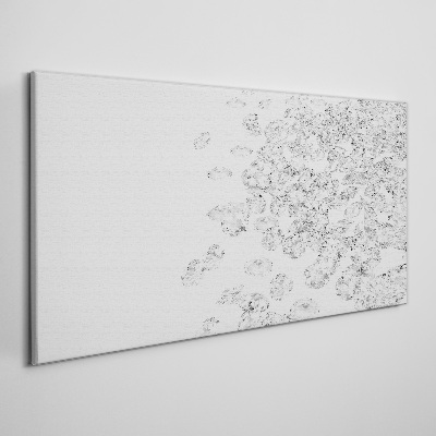 Obraz canvas Krištáľový dážď na bielom pozadí