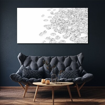 Obraz canvas Krištáľový dážď na bielom pozadí