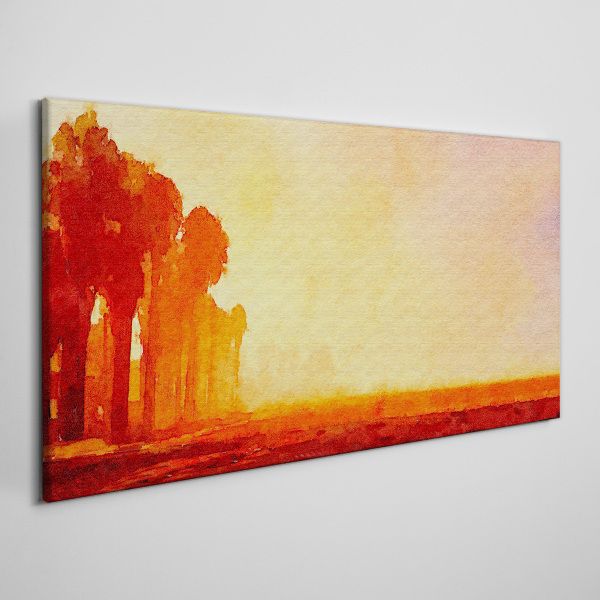 Obraz Canvas Západ slnka za palmami