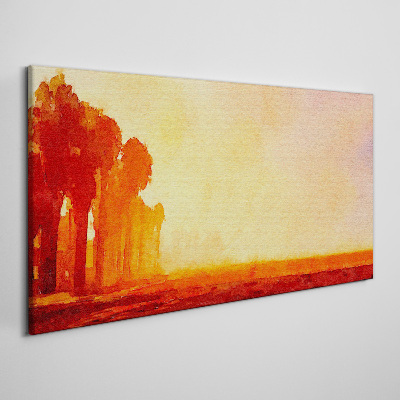 Obraz Canvas Západ slnka za palmami