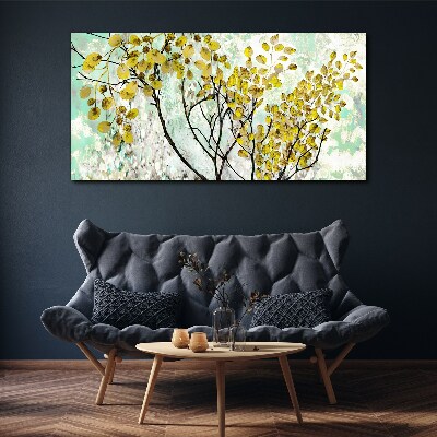Obraz canvas Listy vetva stromu