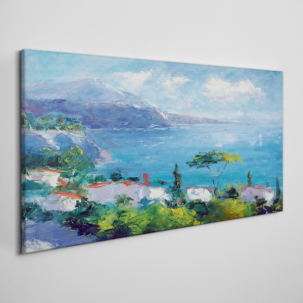 Obraz Canvas Prímorská krajina v modrej farbe