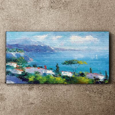 Obraz Canvas Prímorská krajina v modrej farbe