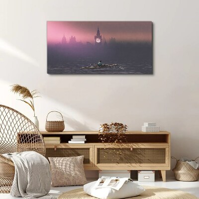 Obraz canvas Ponorený do mestských hmiel