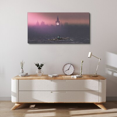 Obraz canvas Ponorený do mestských hmiel