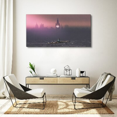 Obraz canvas Ponorený do mestských hmiel