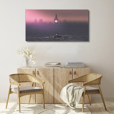 Obraz canvas Ponorený do mestských hmiel