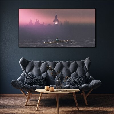 Obraz canvas Ponorený do mestských hmiel