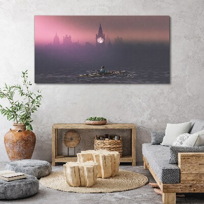 Obraz canvas Ponorený do mestských hmiel