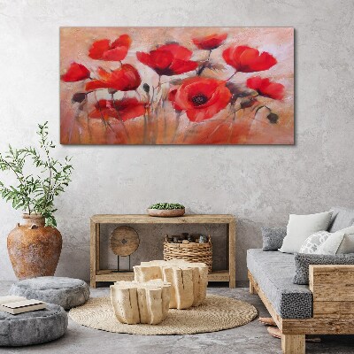 Obraz Canvas Maľba maki kvety