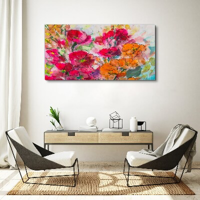 Obraz canvas Abstraktné akvarel kvety