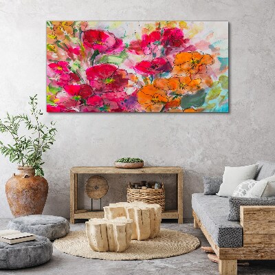 Obraz canvas Abstraktné akvarel kvety
