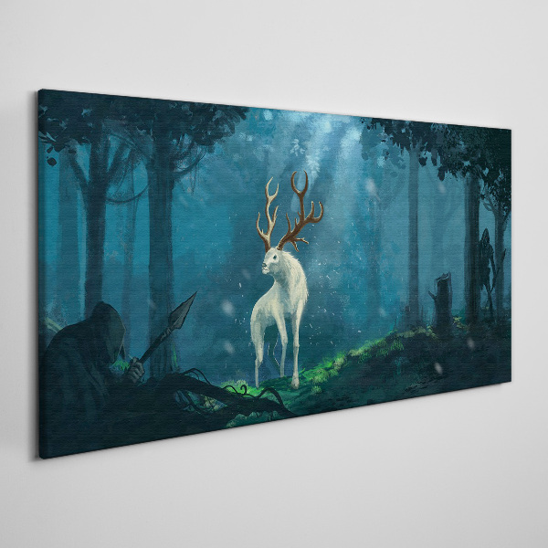 Obraz canvas Lesný duch s parožím