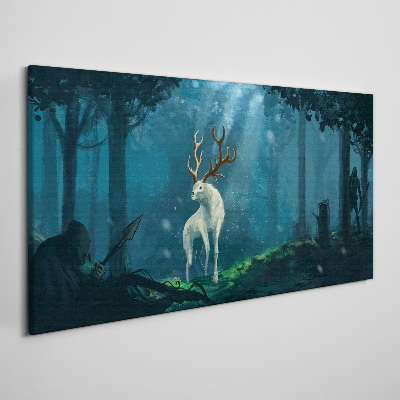 Obraz canvas Lesný duch s parožím