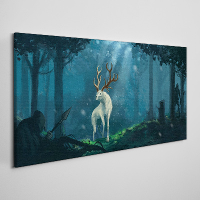 Obraz canvas Lovci fantázie lesné zvieratá