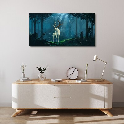 Obraz canvas Lesný duch s parožím