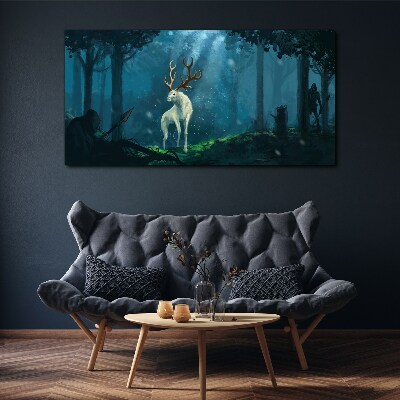 Obraz canvas Lesný duch s parožím