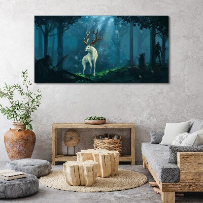 Obraz canvas Lesný duch s parožím