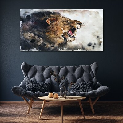 Obraz canvas Abstrakcie živočíšneho leva
