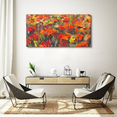 Obraz Canvas Maki kvety maľovanie