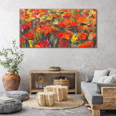 Obraz Canvas Kvetinová krajina v intenzívnych farbách