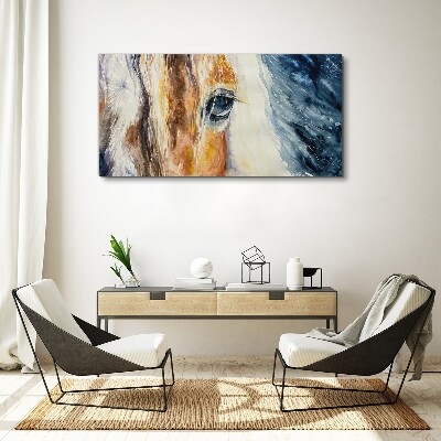 Obraz canvas Akvarelový portrét koňa