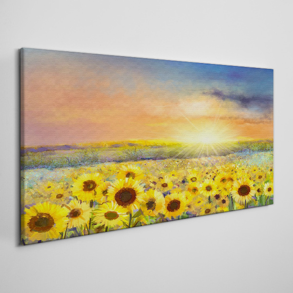 Obraz Canvas Slnečné kvetinové pole