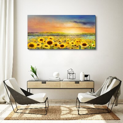 Obraz Canvas Slnečné kvetinové pole