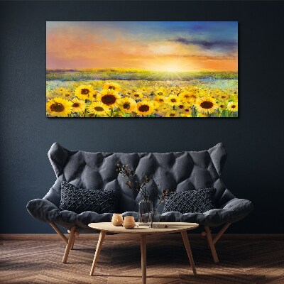 Obraz Canvas Slnečné kvetinové pole