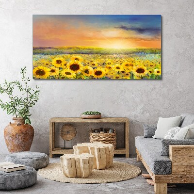 Obraz Canvas Slnečné kvetinové pole