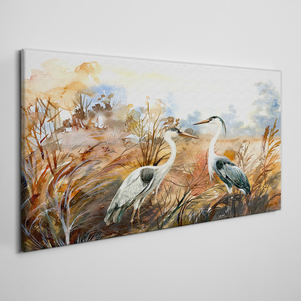 Obraz canvas Idylka medzi bocianmi