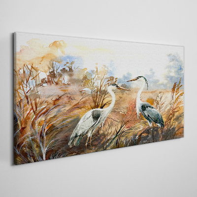 Obraz canvas Idylka medzi bocianmi