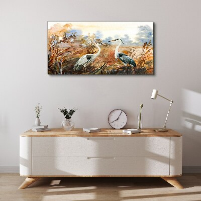 Obraz canvas Idylka medzi bocianmi